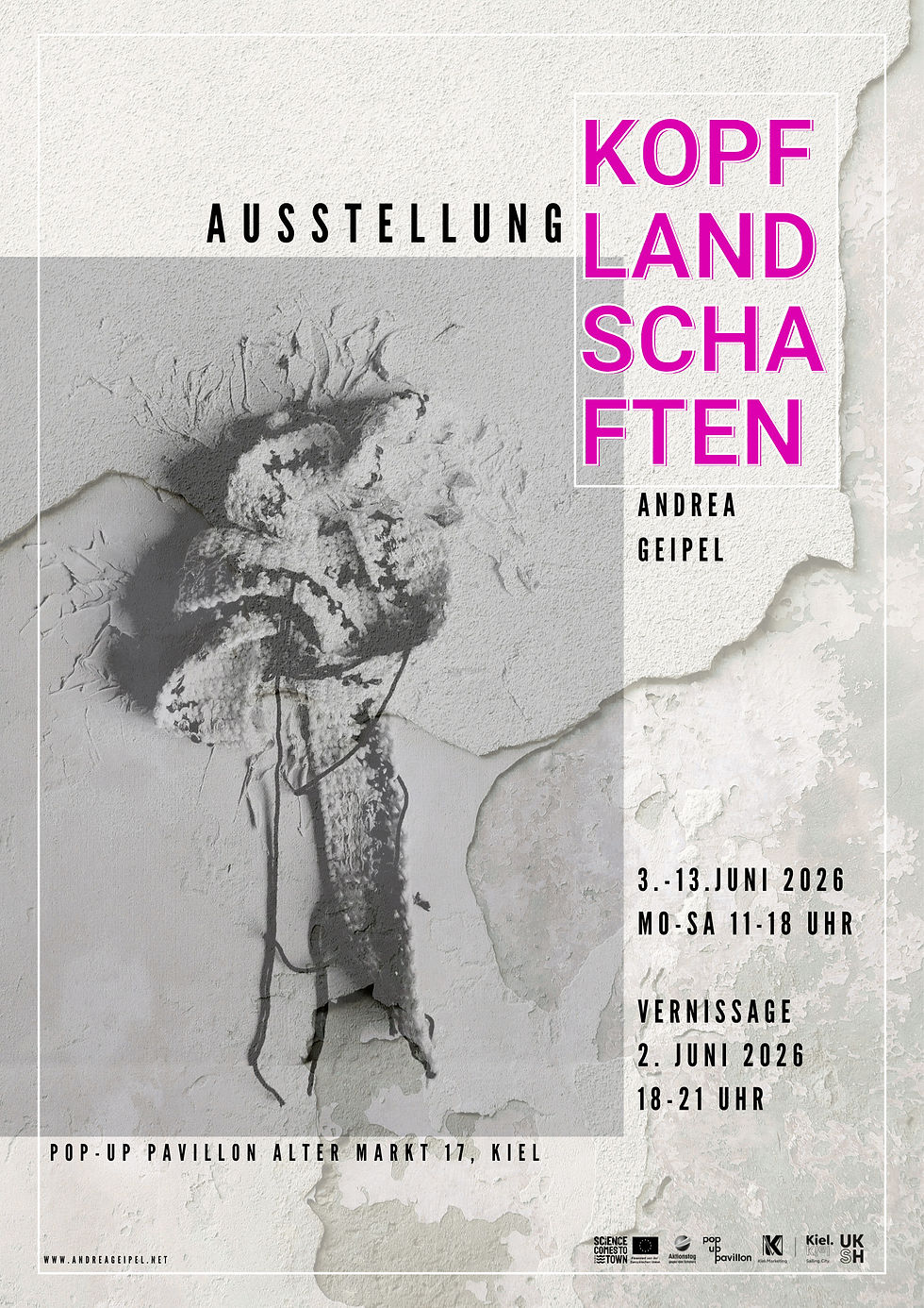 Poster der Ausstellung Kopflandschaften