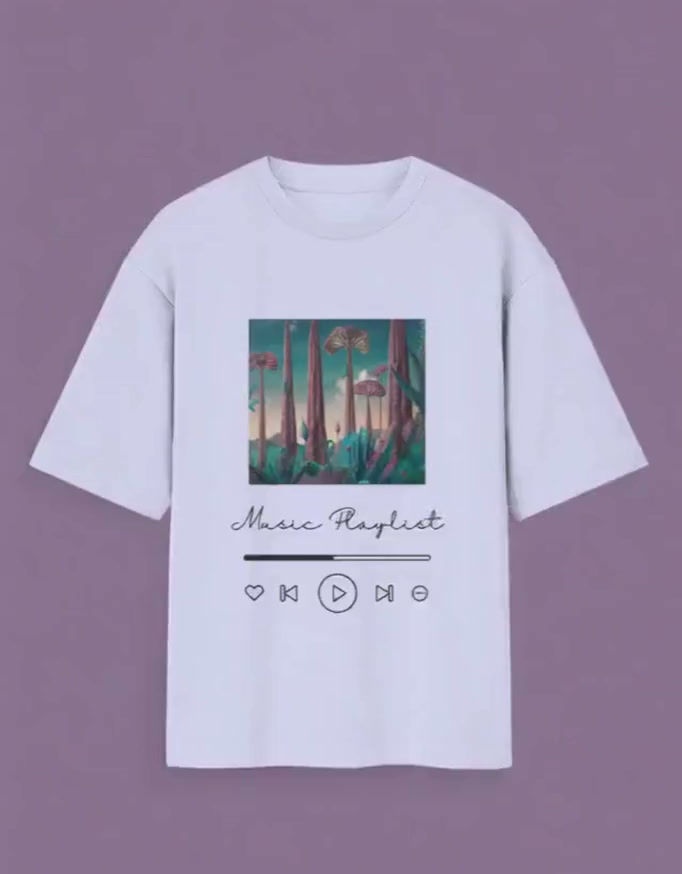 Thumbnail: Playlist | Classic Oversized T-Shirt | ZYRO21 | 64396828