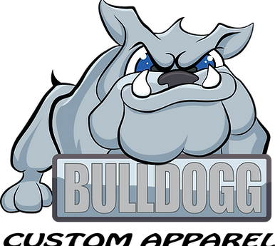 Bulldogg Custom Apparel Black Lettering.