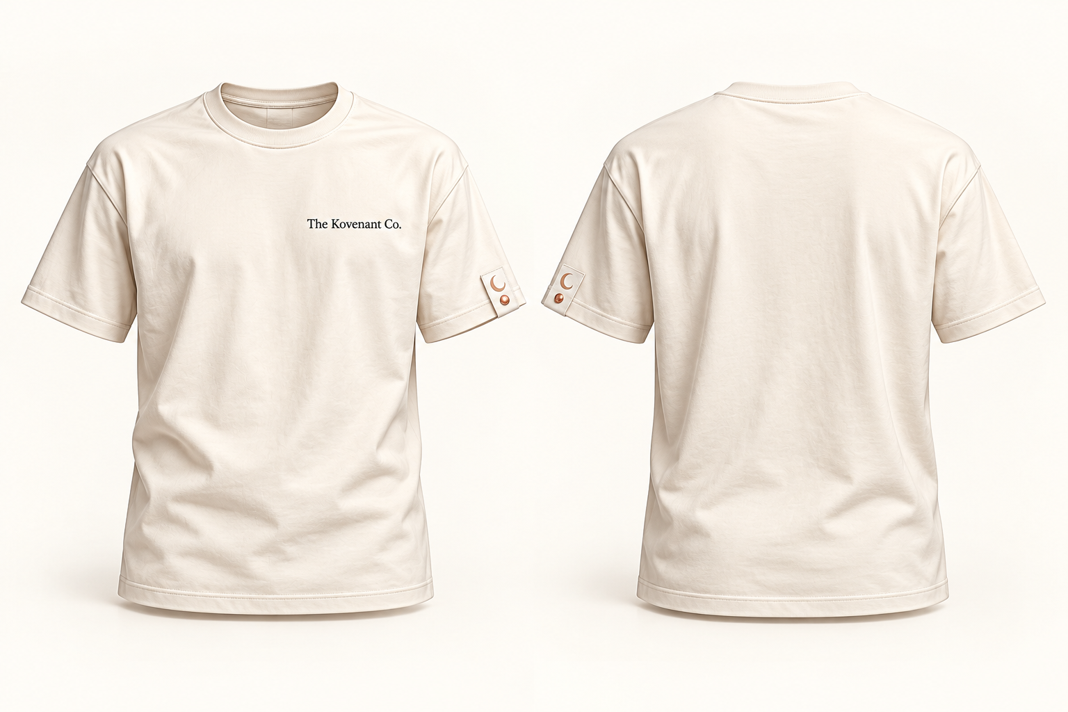 Signature Crew Tee — The Becoming — front and back garment views