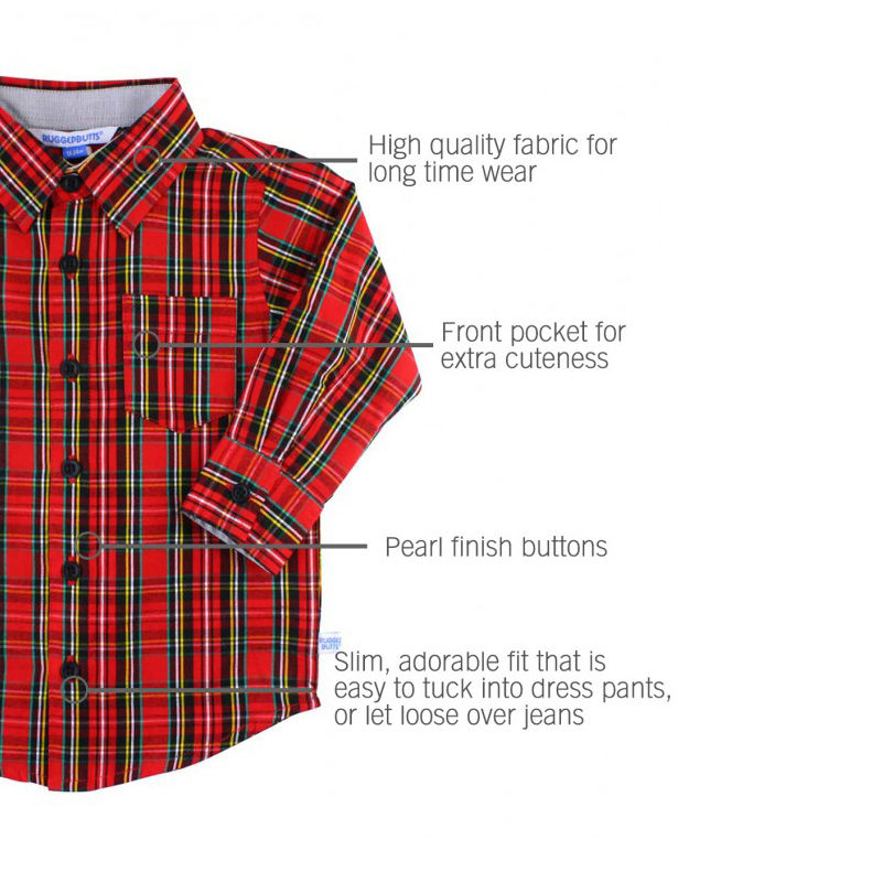 Thumbnail: Red & Green Plaid Button Down Shirt