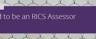 A purple RICS Assessor signature banner for 2024 stating "Proud to be an RICS Assessor."