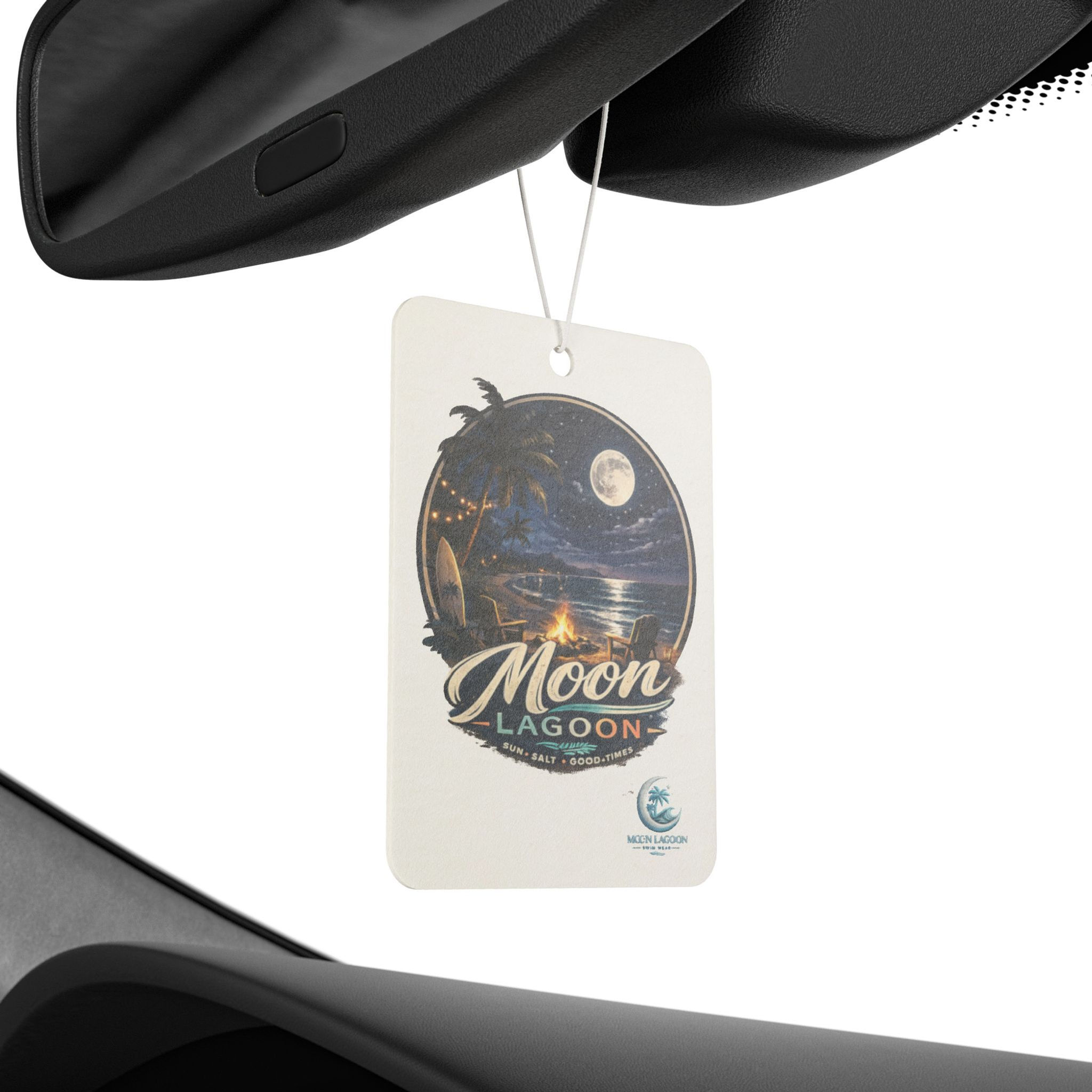 Moon Lagoon Car Air Freshener — Tropical Night Beach Scented Ornament