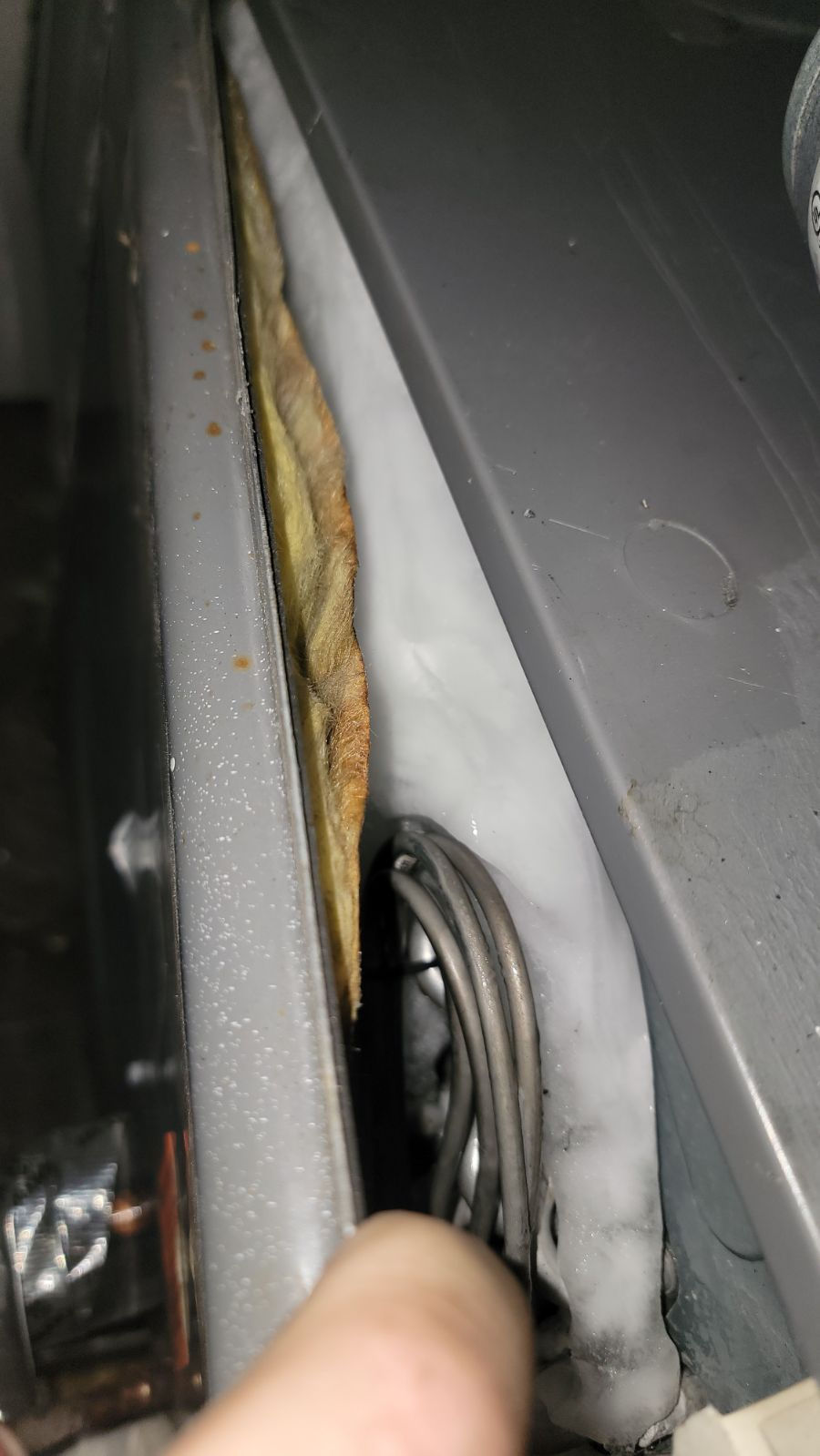 Close-up of Frozen Coil in Gainesville, Tx
