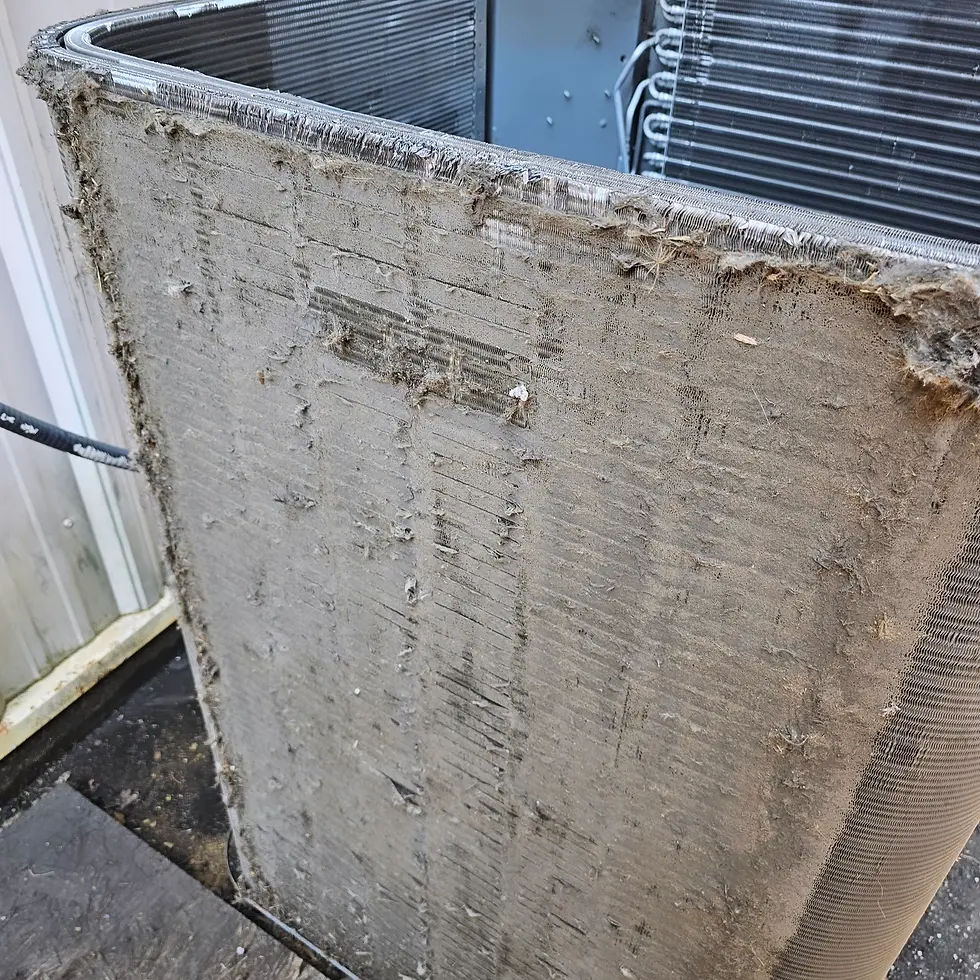 Completely Clogged Condenser Coil in Mckinney, Tx