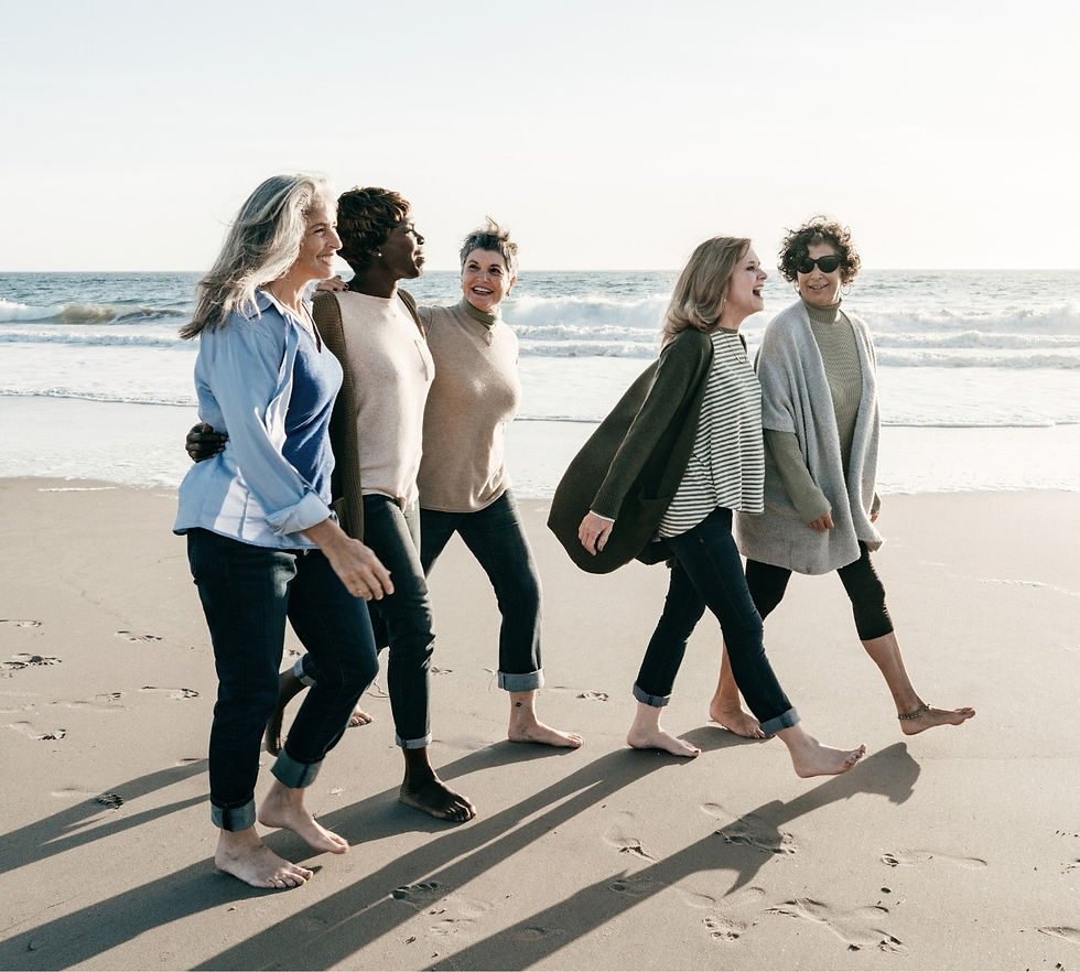 Women enjoying an active lifestyle during menopause and healthy aging