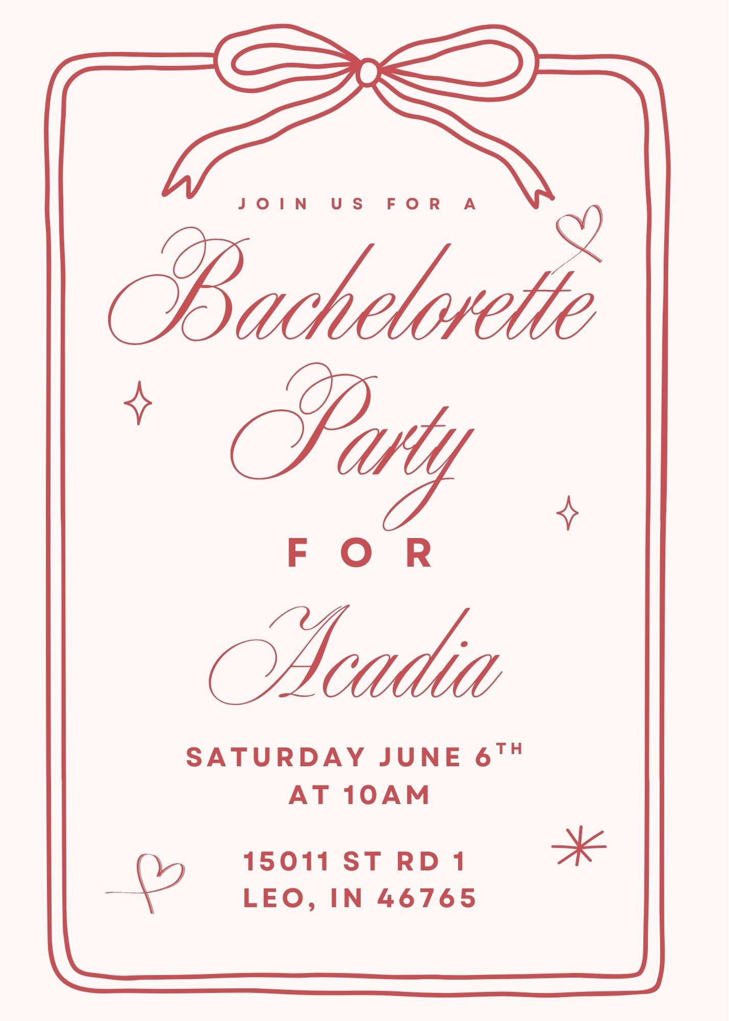 Acadia's Bachelorette Party