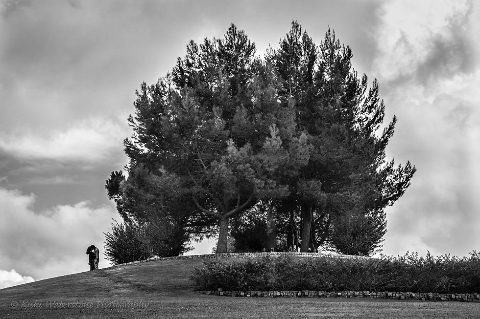 Embracing below a tree 0072