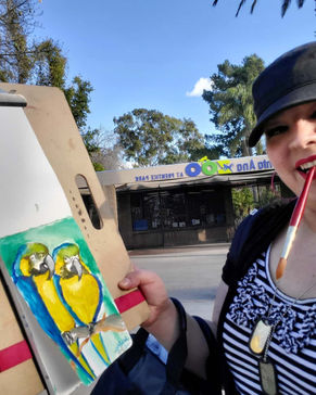 Macaws Watercolor Zoo Art Artist Sabrina Figueroa Artist sketchbook