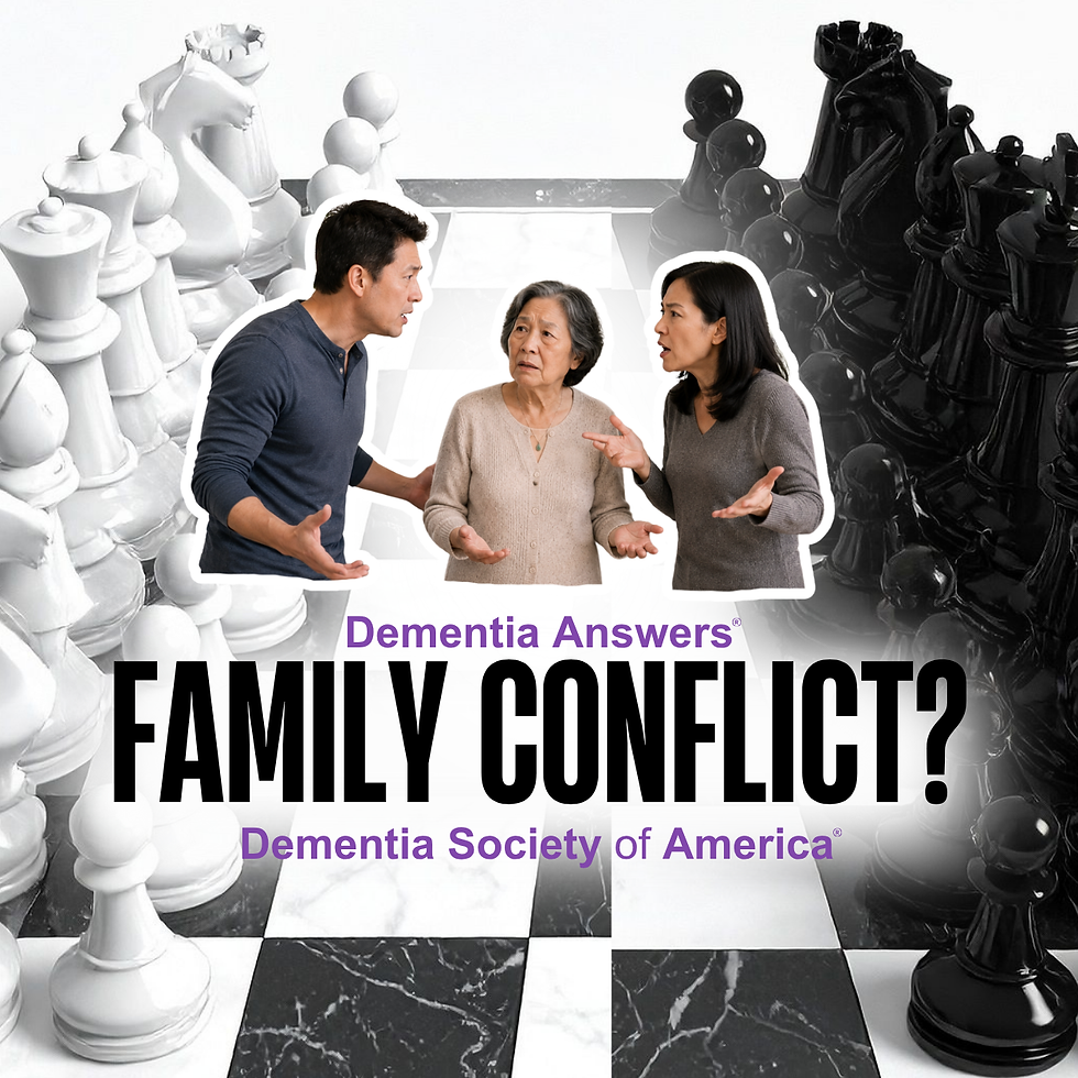 Dementia Answers:  How To Address Family Conflict