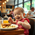 happy baby eating at a restaurant.jpg