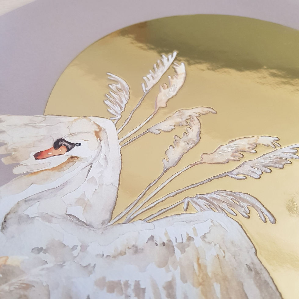 Thumbnail: 2 prints on 1 poster (front and back) | 3D Gold foil