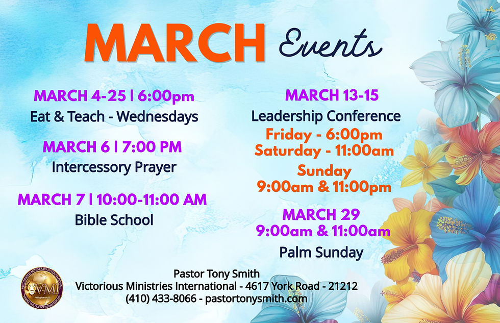 MARCH upcoming events