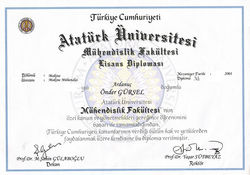 ATATÜRK ÜNİVERSİTESİ LİSANS DİPLOMAS