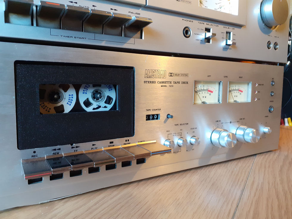 Amstrad 7070 cassette deck, silver finish, 3DGT