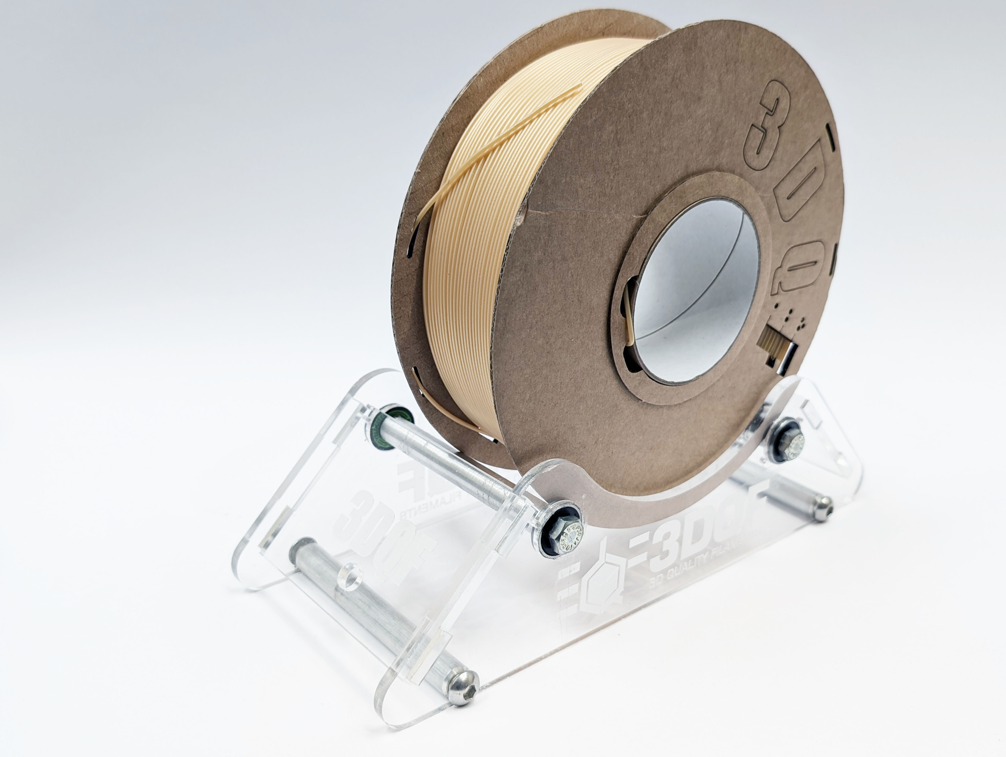 a roll of honeycomb gold filament by 3DQF.