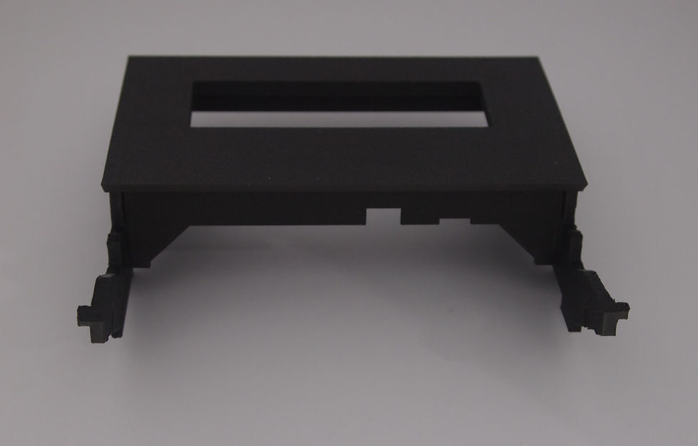 Black plastic cassette player lid