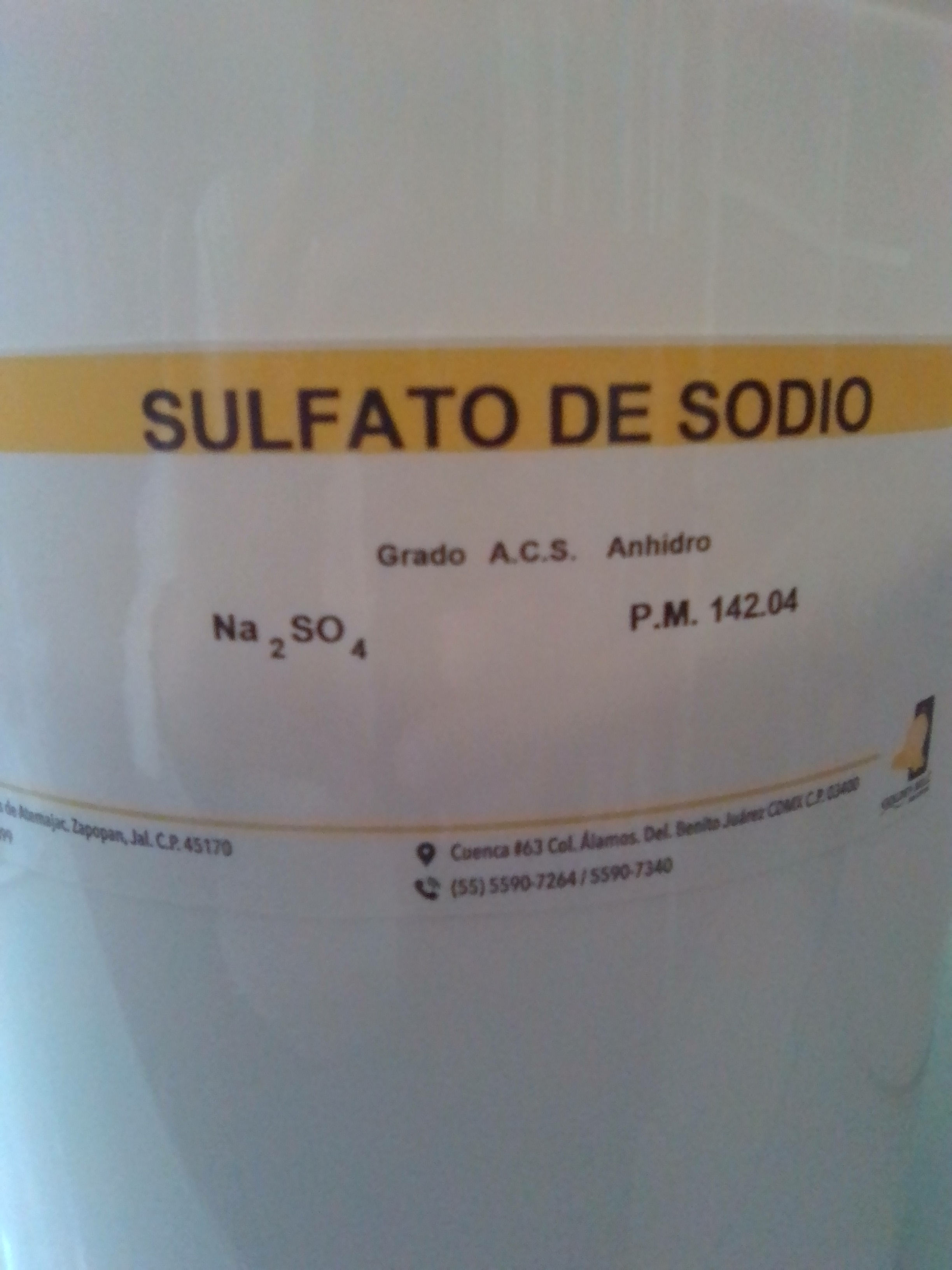 Sulfato de Sodio Anhidro-10Kg