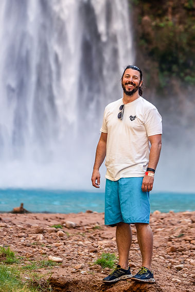 Happy lil waterfall boy