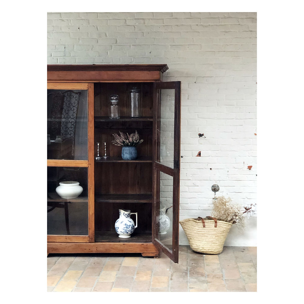 Thumbnail: Cherry wood Glass cabinet