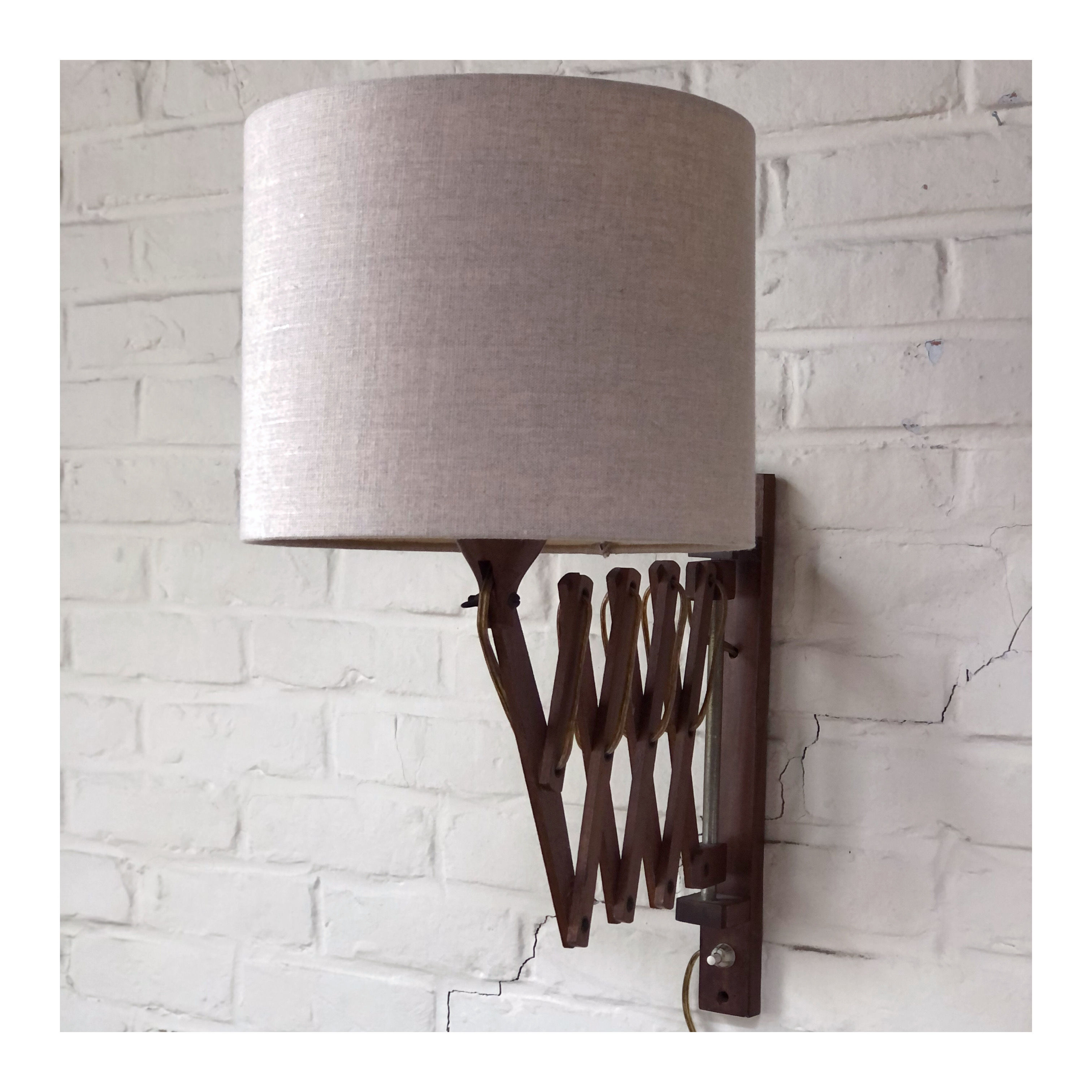 Danish teak Scissor wall sconce, 1970