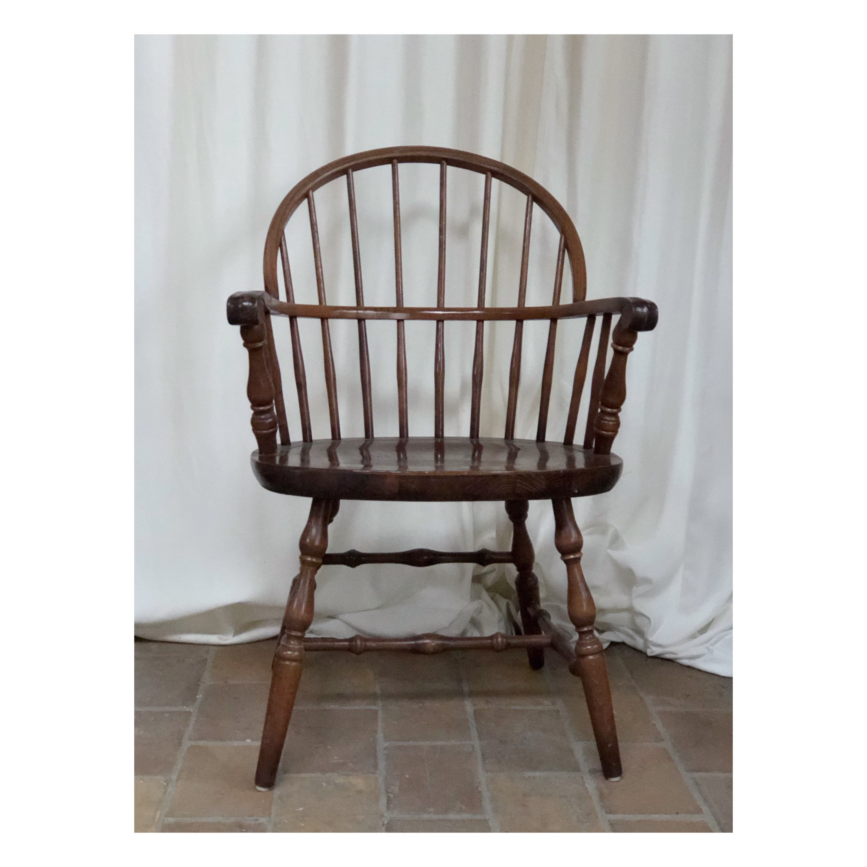 Pair of two Windsor style club chairs, 1980