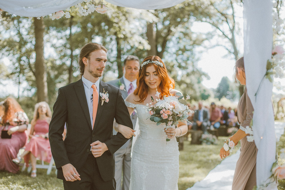 Romantic, fairytale wedding at Old Coon Creek Inn in Beloit, WI. Photographed by Anna Gutermuth.