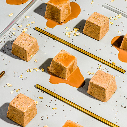 Cubes de smoothie protéines au lait au chocolat
