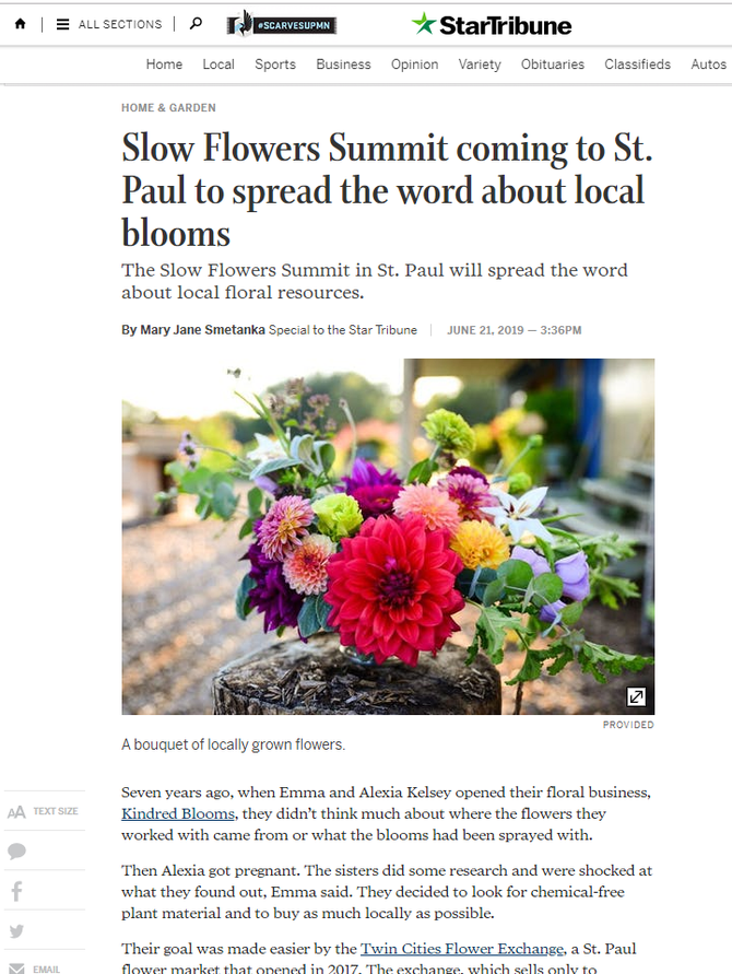 Slow Flowers Summit in the NEWS
