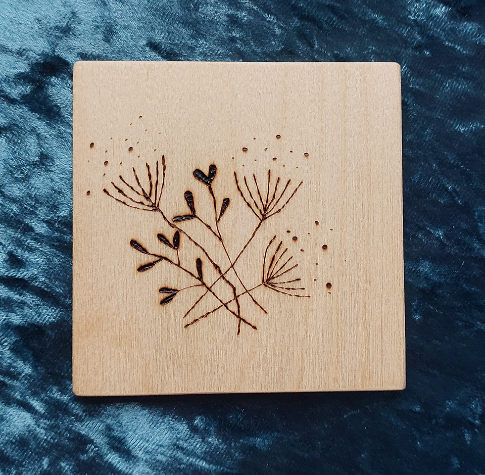 Make a wish and leaves coaster bundle pack x4