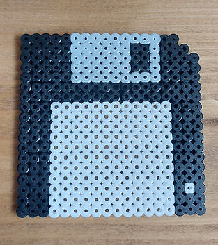 Retro floppy disk hama bead coaster