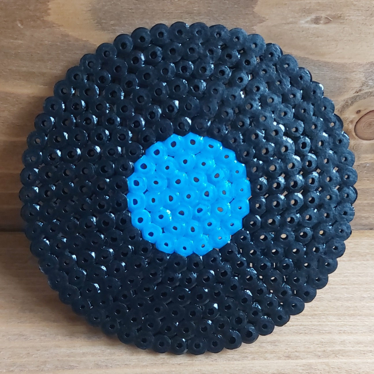 Light blue hama bead coaster