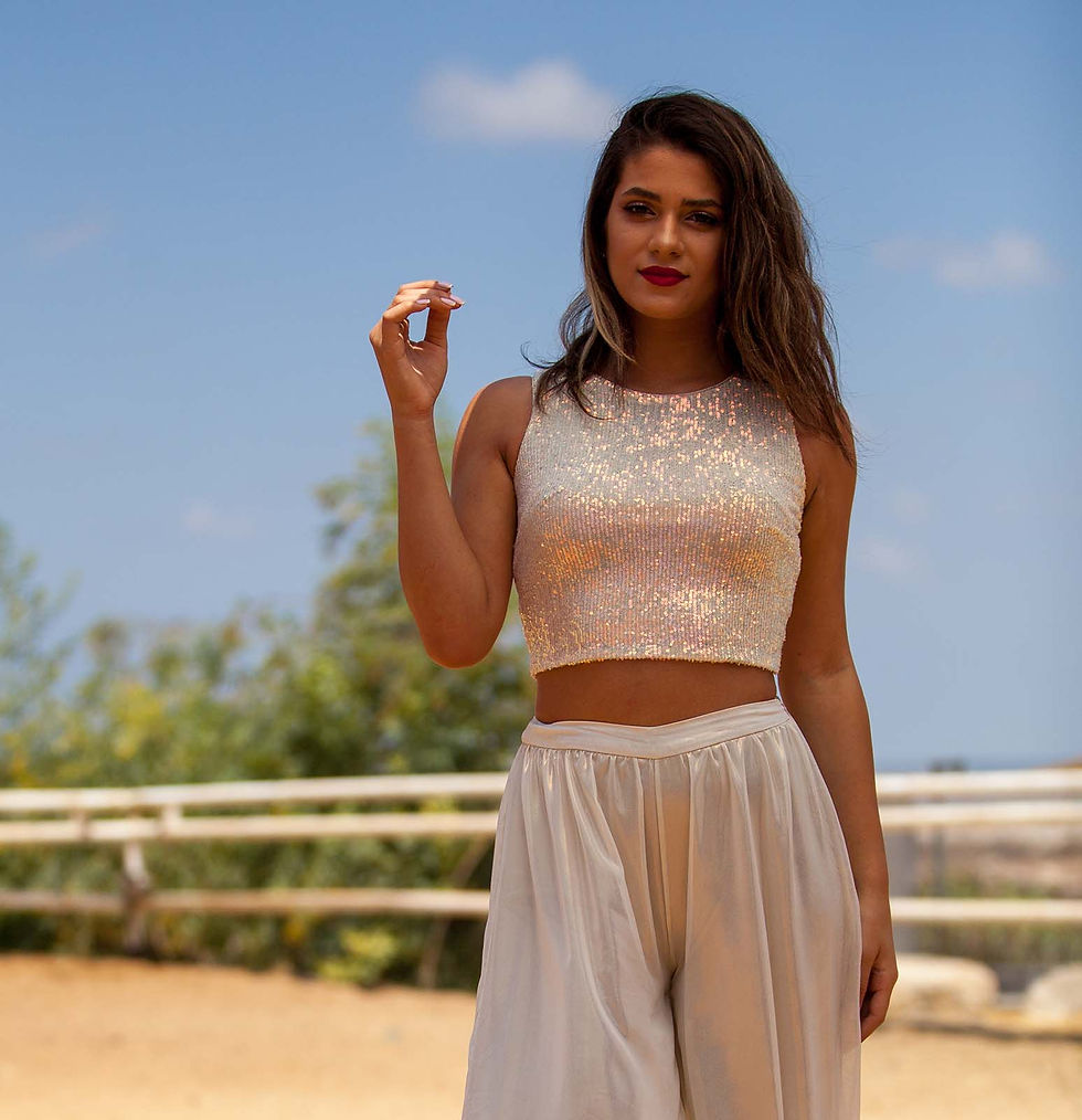 תמונה ממוזערת: Sequins Crop Top