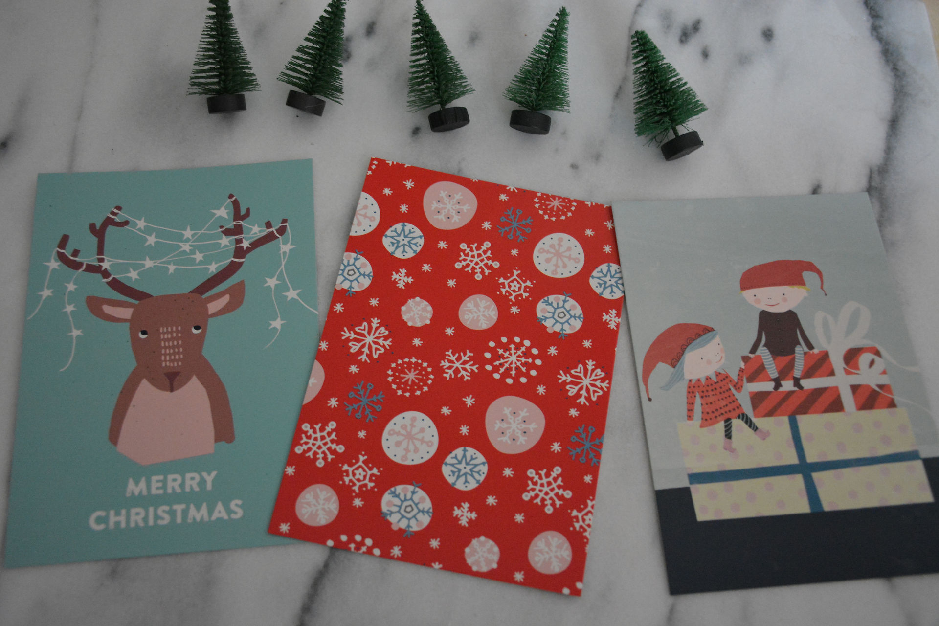Kerstkaartjes - en boompjes