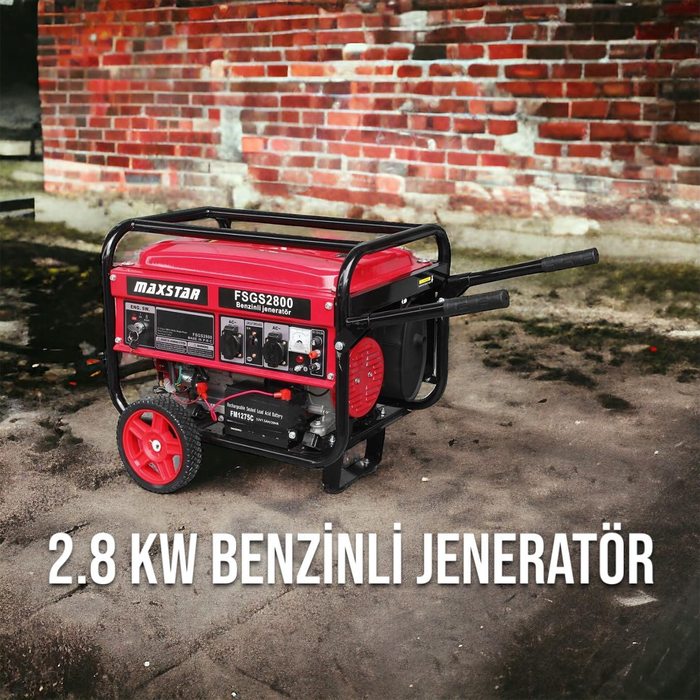 BENZİNLİ JENERATÖR 2.8 KW GÜCÜNDE