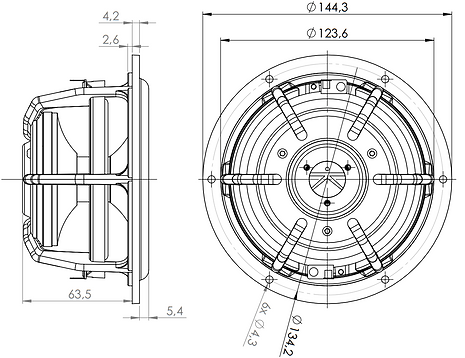Frequency response graph