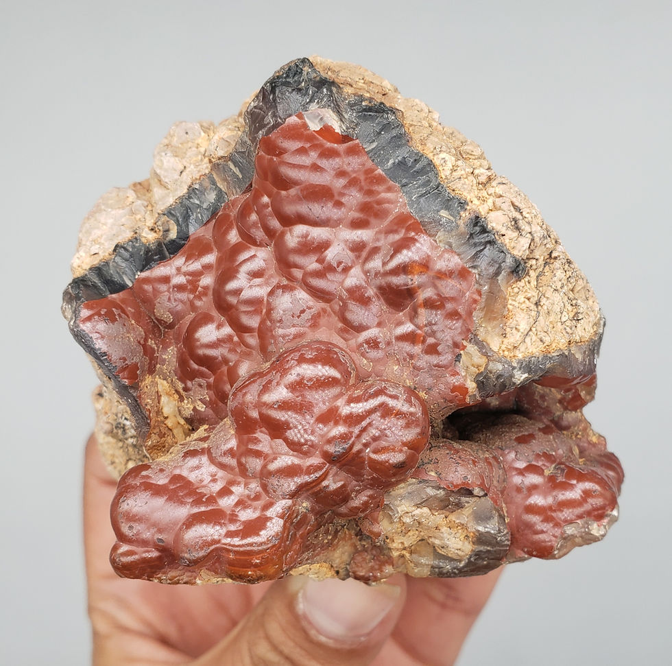 Hematita sobre ágata "Cráter" 8