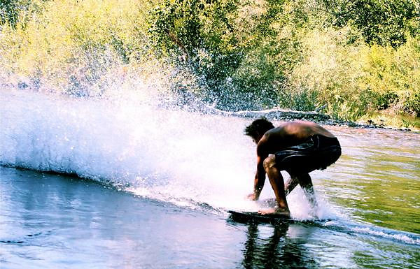 Bungee Riverboarding on the Boise River