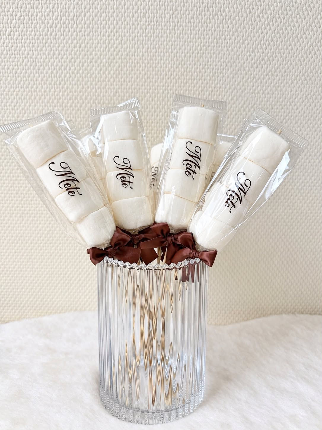 Gepersonaliseerde Vegan Marshmallow op Stokje met Naam