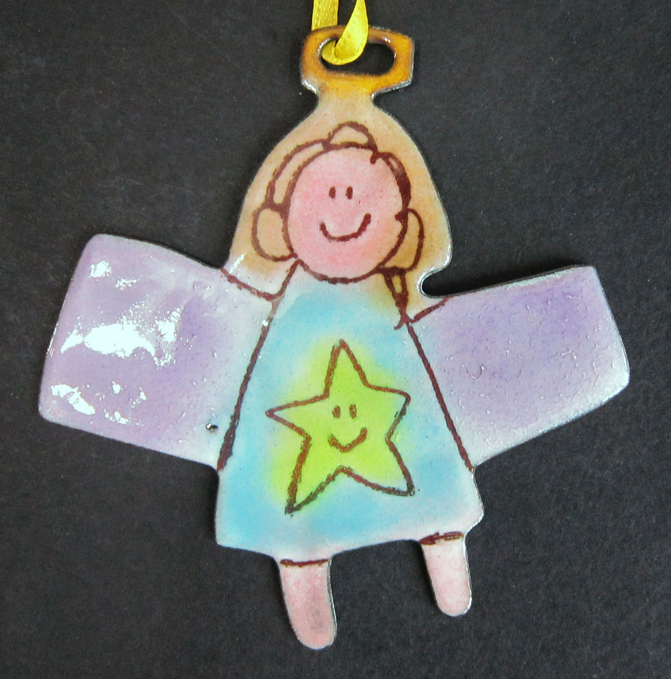 Thumbnail: Mary Klein Copper Enamel Ornaments