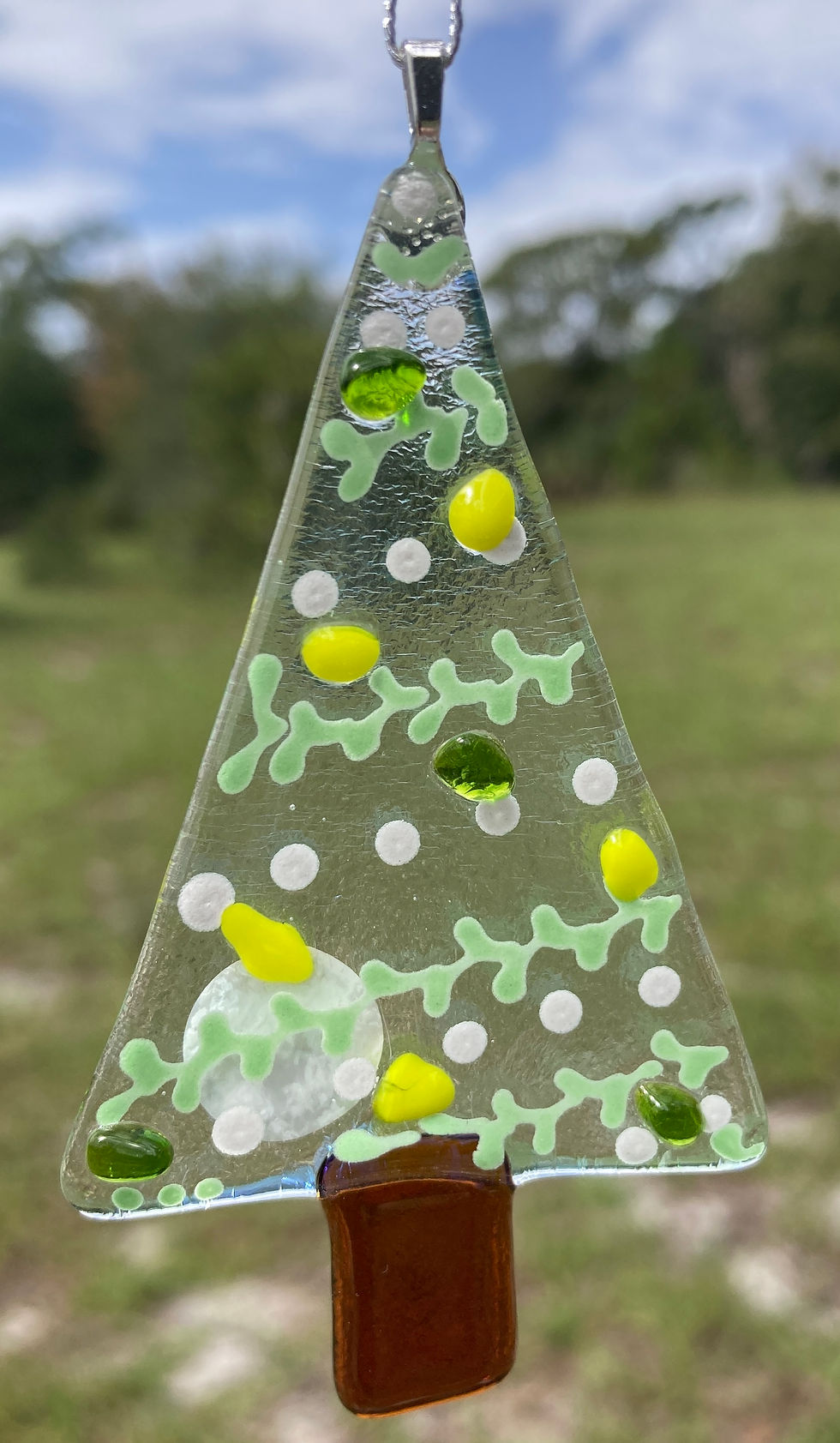 Thumbnail: Original Lisa Fused Glass Tree Ornaments