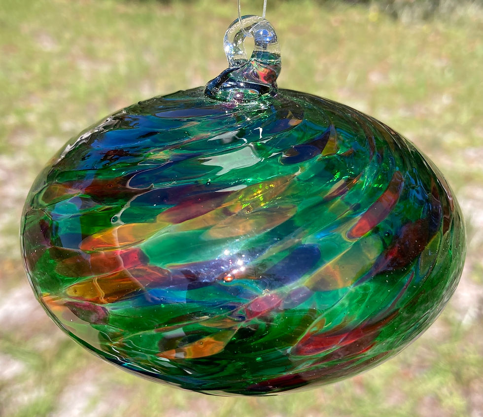 Thumbnail: Little River Hot Glass Saucer Ornament