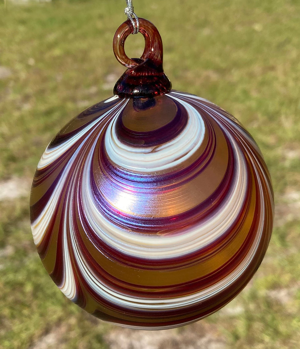 Thumbnail: The Furnace Glass Ribbon Ornaments