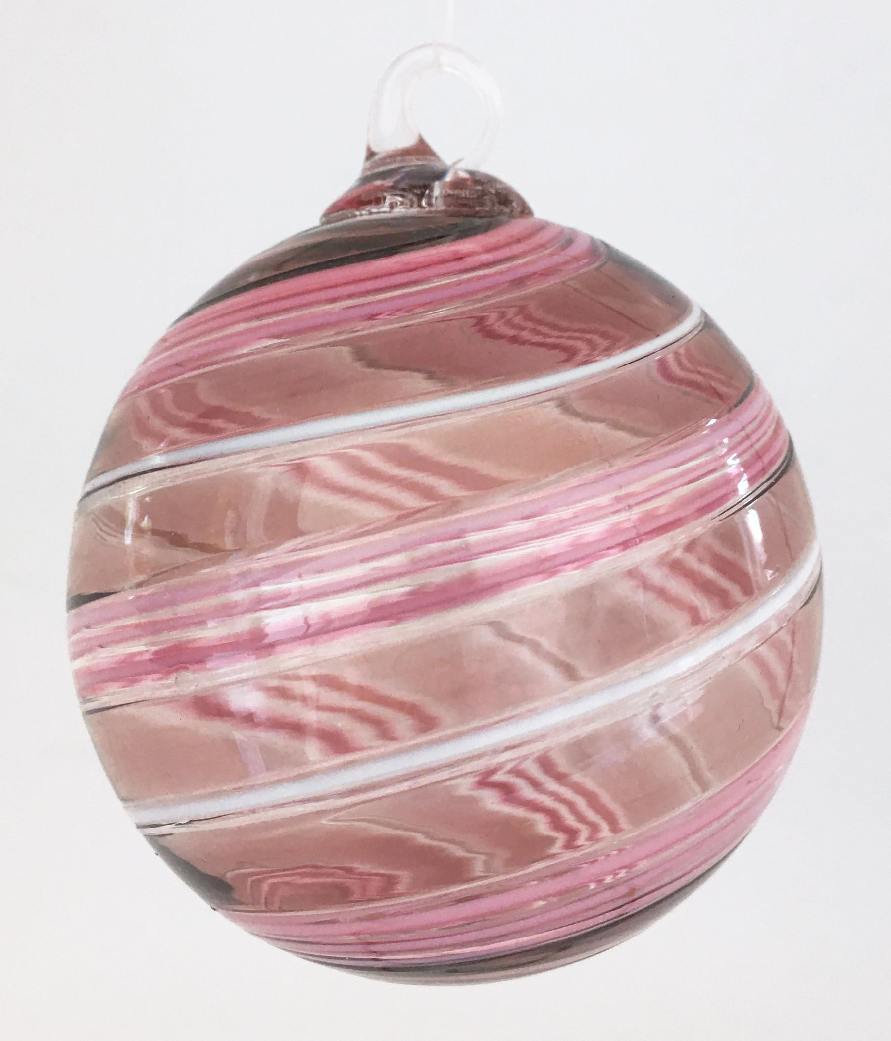 Glass Eye Studio Rose Pinstripe Ornament