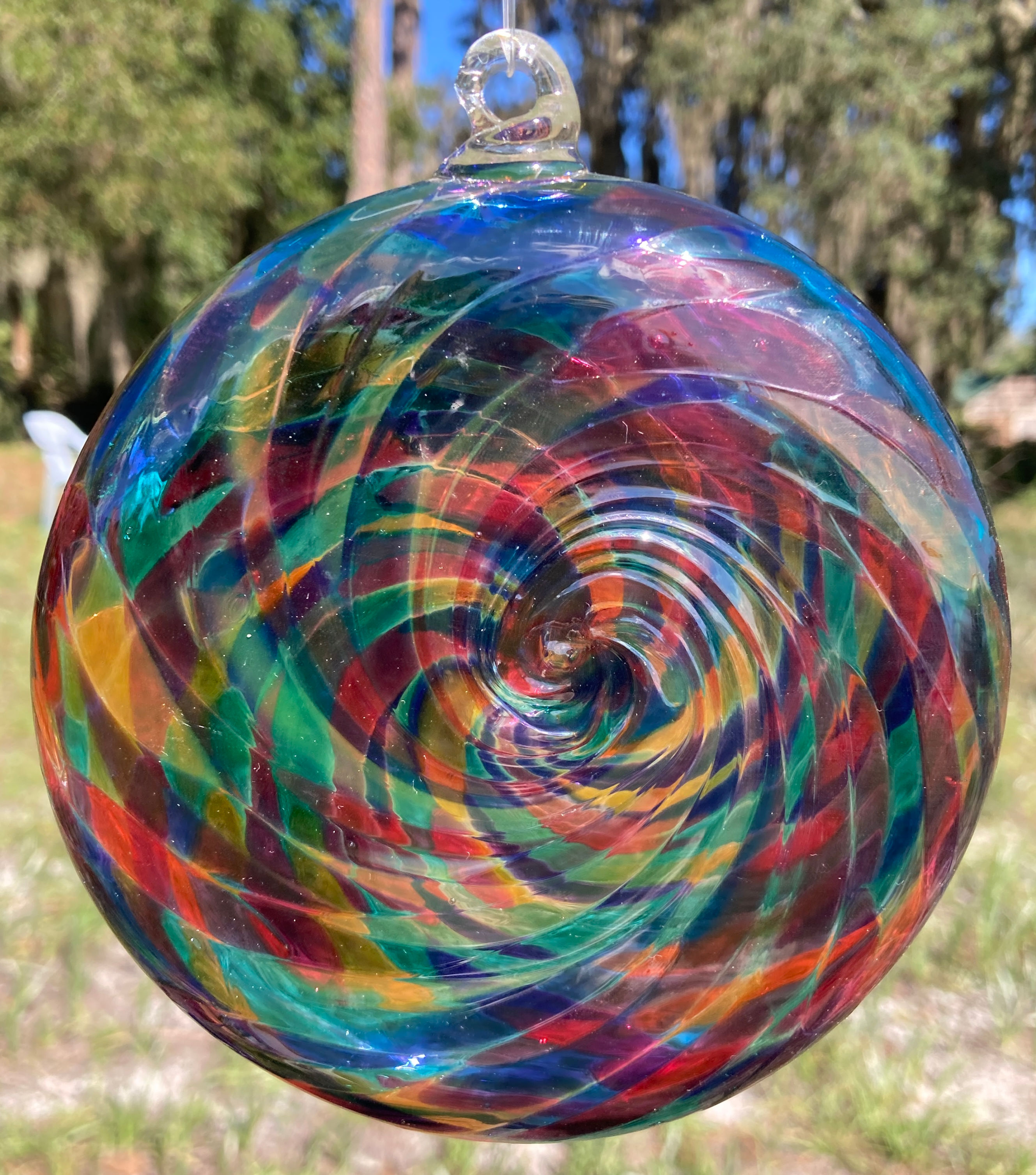 Little River Hot Glass Spiral Disk