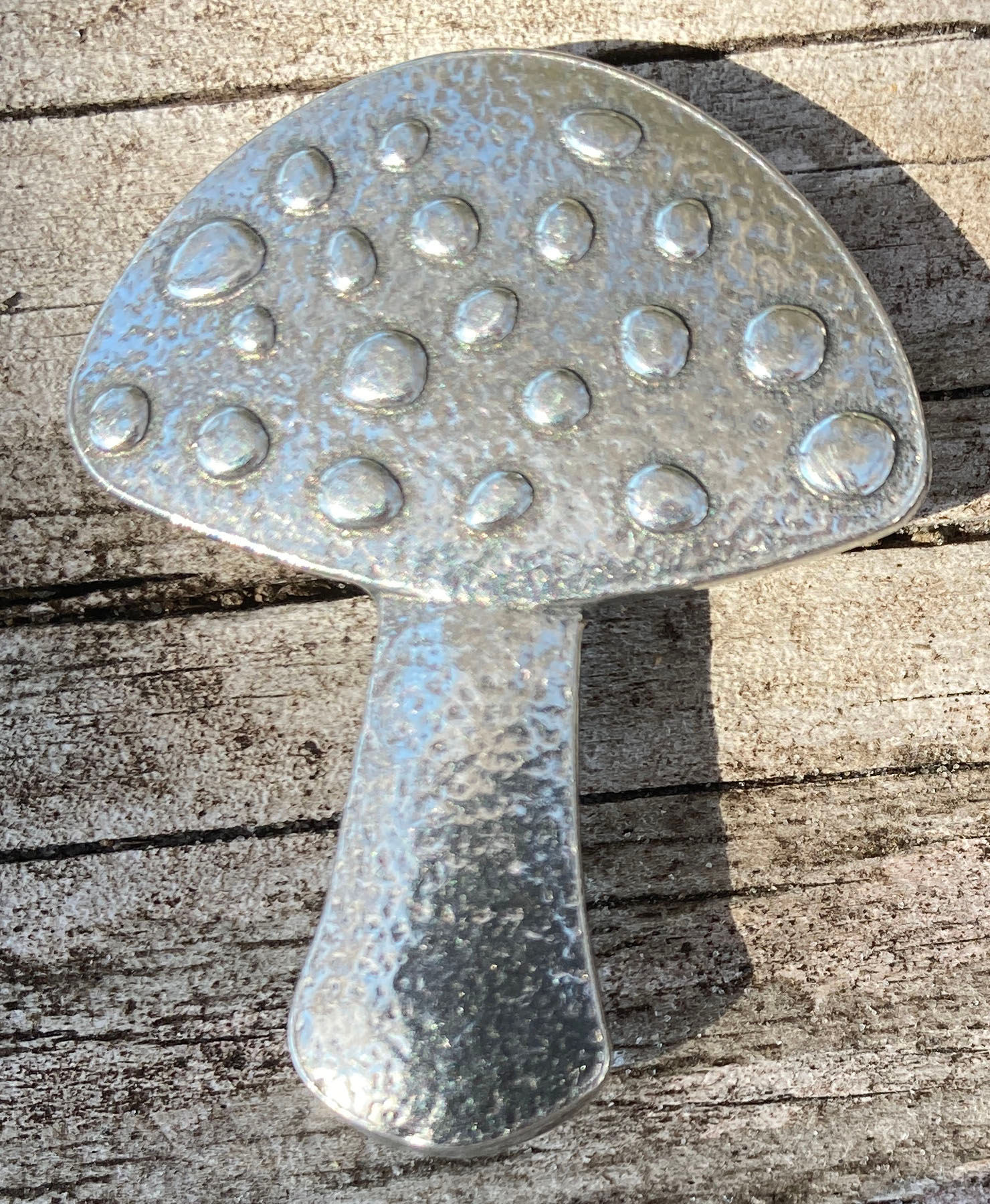 Roosfoos Pewter Spotty Mushroom Magnet