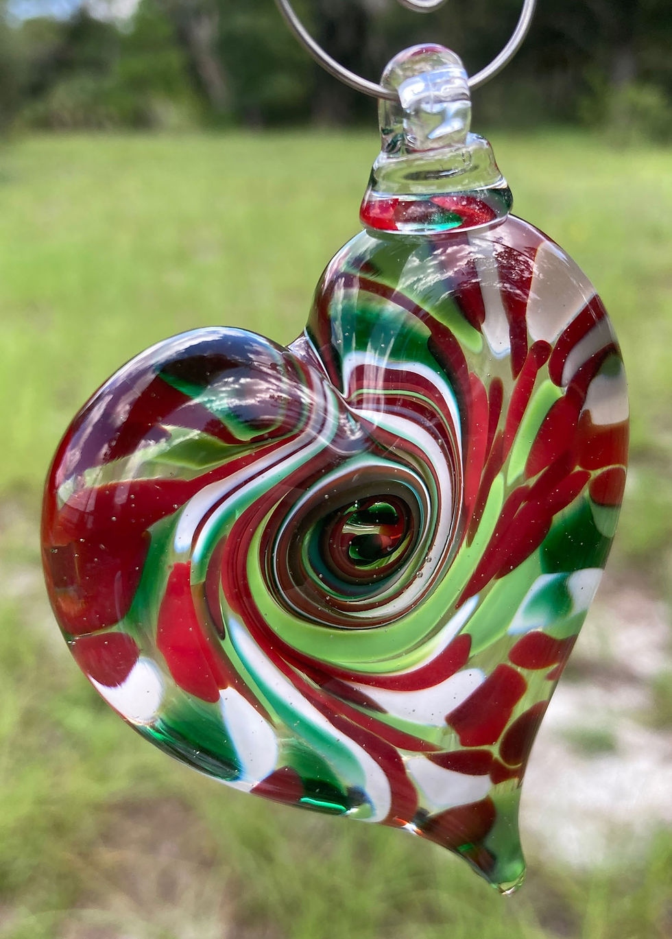 Thumbnail: Kingston Glass Studio Heart Ornaments