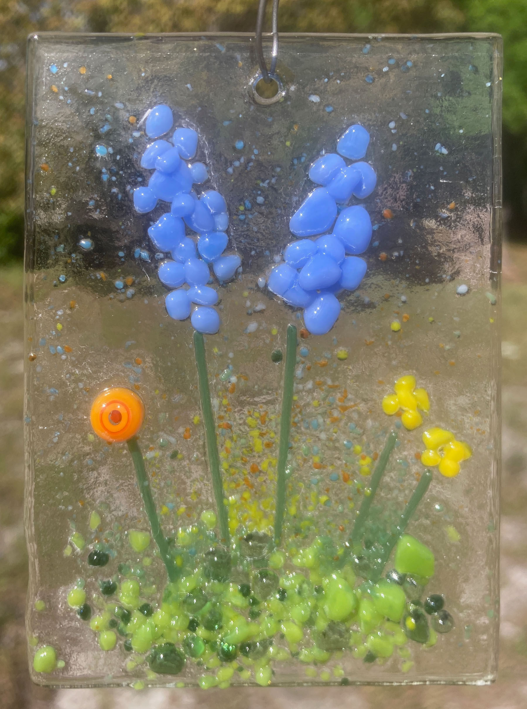 Creative Fusion Glass Suncatchers - Blue Wildflowers