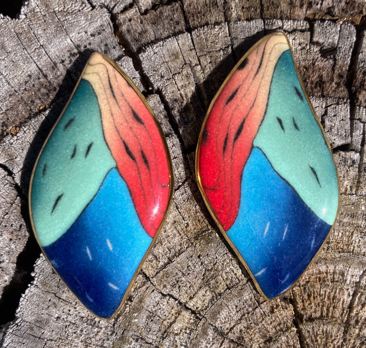 Daaman Porcelain Post Earrings