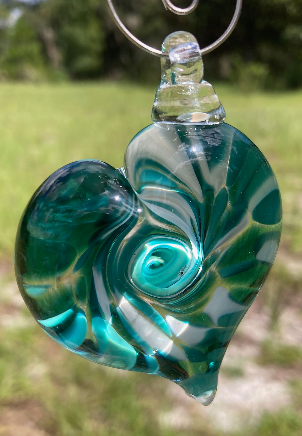 Thumbnail: Kingston Glass Studio Heart Ornaments